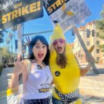 Mara Wilson Instagram - Back on the picket line at WB! Bumped into @natalia13reagan! It ain’t over till it’s over. #SAGAFTRA #sagaftrastrike #sagaftrastrong
