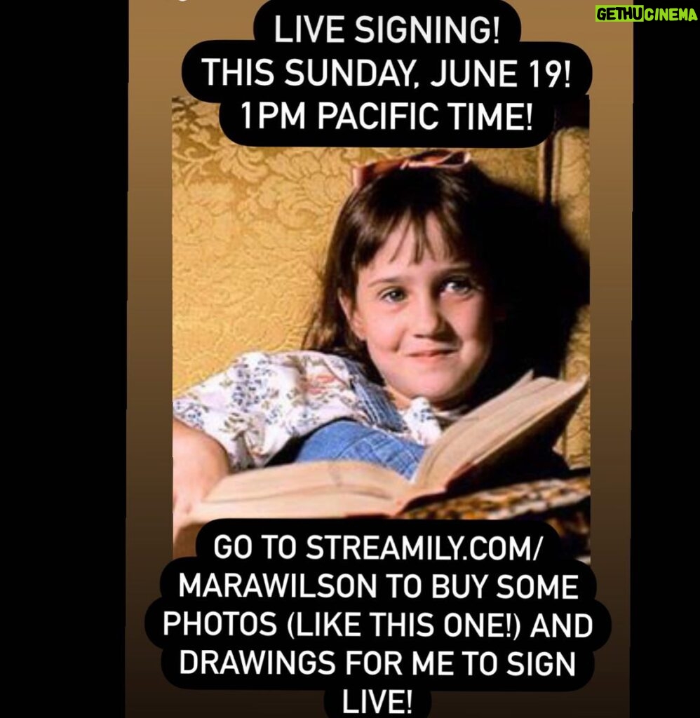 Mara Wilson Instagram - What time is it? SIGNING TIME! Or at least it will be! If you ordered something from me through my @streamily.live store (link in bio!) you can watch it get signed HERE on Instagram Live! And there’s still stuff to buy, including #HelluvaBoss and Matilda merch! Get yours now!