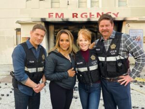 Marg Helgenberger Instagram - It takes a village to make @csicbs happen week after week. To share the experience with not only these talented & fun folks, but with the entire company is a joy.

Have a great weekend everyone!

Go Chiefs! 🏈

@therealpaulanewsome
@lexmedlin77
#MattLauria
#csivegas
@chiefs