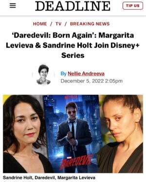 Margarita Levieva Instagram - Pretty excited about these universes …
⭐️👿 

#daredevil 
#starwars