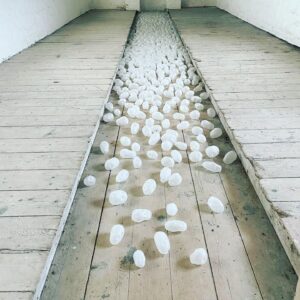 Maria Doyle Kennedy Instagram - We had a very moving visit to @irishworkhousecentre to see @glass_potatoes in situ and hear the beautiful score (composed by Kieran and featuring the magnificent singing of the Voice Squad ). It is a place that’s really worth a visit ….representing a dark part of our history but doing so with great honour and a desire to venerate those who have passed through there. Beautiful drawings by #DavidRooney , beautiful sculpture by @kierantuohysculptor …. Care and depth of intention by #DavidBroderick and team #Christy #Cait . It was deeply affecting and worth your time #Portumna