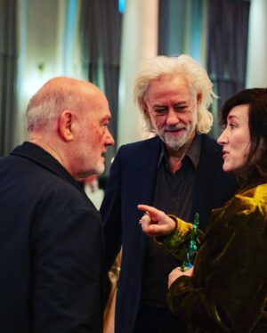 Maria Doyle Kennedy Instagram - I was given an award last week for making things and it’s a beautiful thing(made in Kildare but I’m not sure by whom?) and it was an unexpected and lovely day. 1-the lovely thing 2- my husband was proud of me 3- Bob Geldof (who also got an award) made a brilliant speech and was charming af 4- I asked Vince Power to put in a loo a bit nearer to the dressing room in the Mean Fiddler in order to avoid the pre-show Pee-ing in a jar when your show is packed 😊😊😊😊
Thanks @businessposthq #GlobalDiaspora