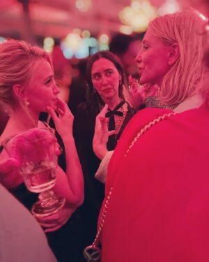 Maria Bakalova Instagram - Thank you @festivaldecannes for the opportunity to meet and spend time with some of my biggest idols, the actresses who’s always been an inspiration to me ❤️ 
… this is an appreciation post of these extraordinary women! 
@demimoore #CateBlanchett @isabelle.huppert @dianekruger 👑👑👑👑

📸: @emiliomadrid 
💃: @highheelprncess 
💇‍♀️: @patrickwilson
💄: @jamesmolloymakeupartist