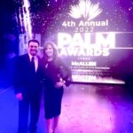 Maria Canals-Barrera Instagram - What a joy it was to present along with your host, @david_barrera ♥️last Sunday @rgvpalmawards! Such amazingly talented high school students. Congratulations!