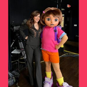 Maria Canals-Barrera Instagram - So much fun promoting #DORA today on  #mañanalatina 💕 Available NOW on #paramountplus ! 🗺️ 🎒 🔭