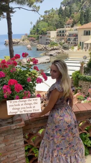 Maria Hering Instagram - “If you change the way you look at things, the things you look at change” Wayne Dyer 
.
#powerofpositivity, #enjoythemoment, #love, #mindovermatter, #frequency, #taormina, #belmondtaormina, #motivation, #powerofgratitude