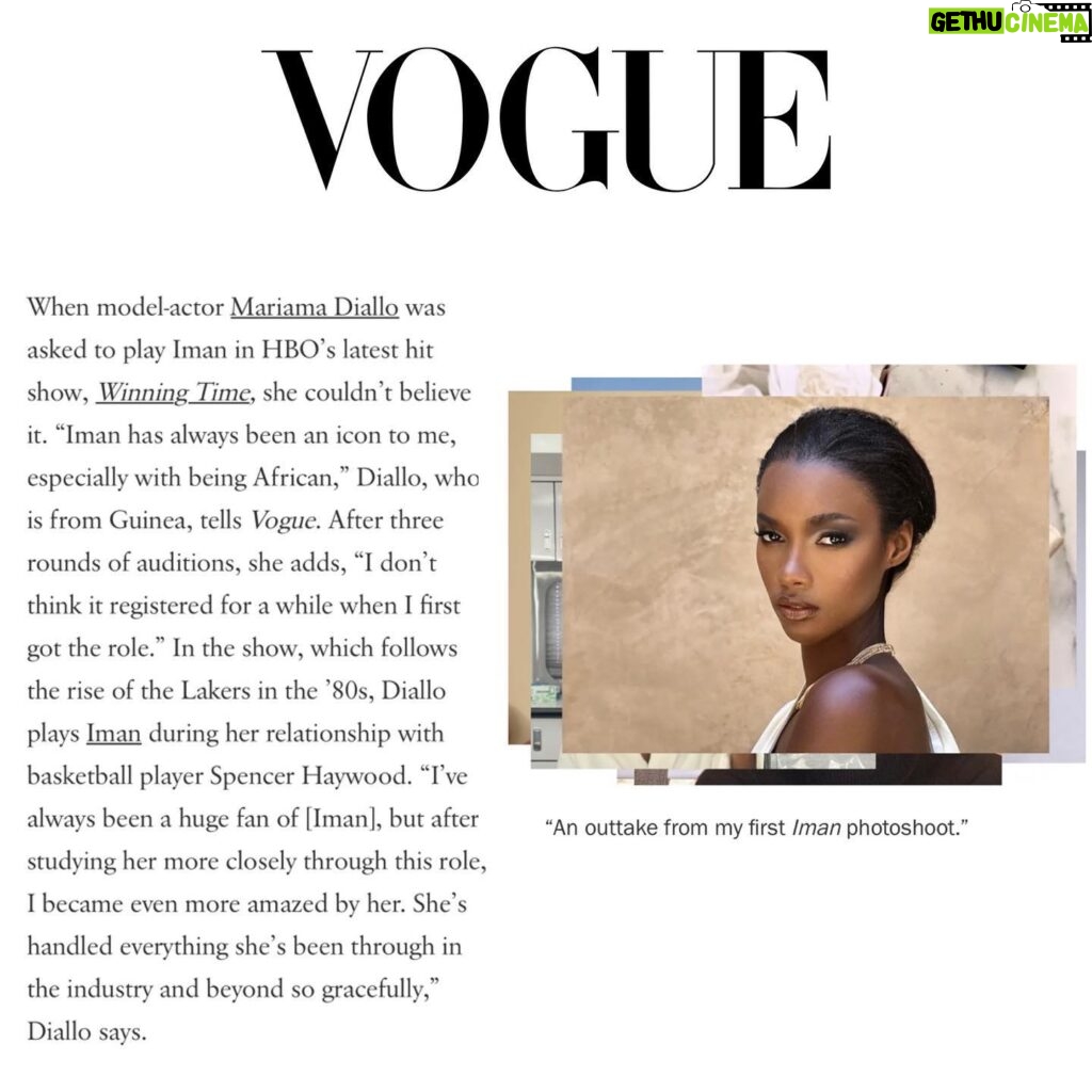 Mariama Diallo Instagram - Thank you @voguemagazine 🤍 This story is very dear to my heart. Hair has always been a huge part of my identity. From the African braiding shops to working in the beauty industry. Tbh, my years in modeling led me to having a complicated relationship with my hair( & Im sure many other black models.) These last few years I’ve been relearning and falling in love with my hair. Beyond grateful I get to share this story with you & @voguemagazine . God is good. Thank you so much @akili_ for being so amazing and kind during our interview. 🤍 link in bio