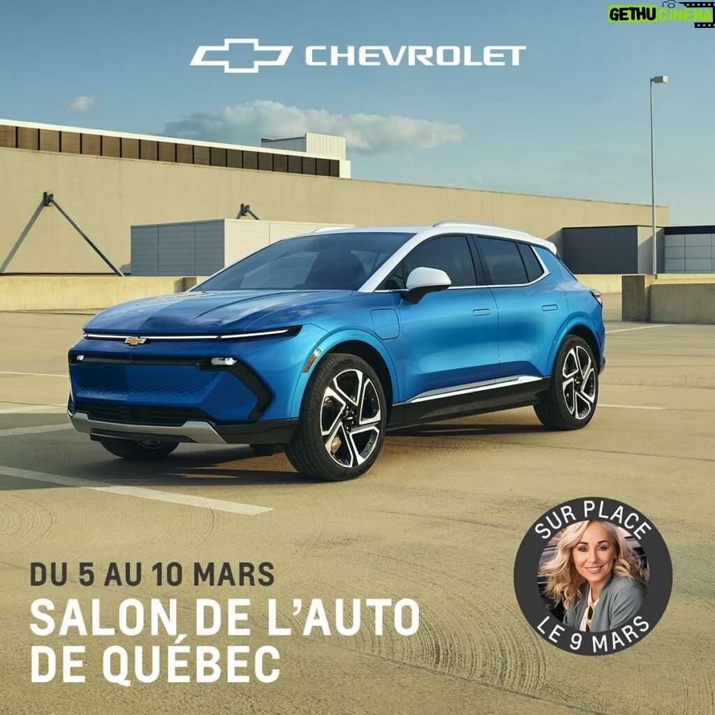 Mariloup Wolfe Instagram - Je serai de passage au Salon de l’auto de Québec le 9 mars prochain de 13 à 16 heures. Profitez-en pour venir me saluer et venir voir le tout nouveau Chevrolet Equinox EV ainsi que le Traverse nouvelle génération. Vous allez les adorer. On se voit là-bas !