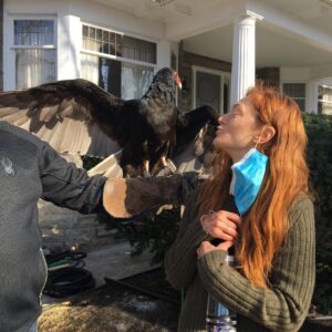 Marin Ireland Instagram - My Christmas card this year. For everyone who thought the vulture in episode 3 was maybe CGI…he was not. (Also we think it’s just mammals that died so Dennis Rodman—that is this bird’s name—would theoretically still be alive). He was a great scene partner and I loved him. #ythelastman