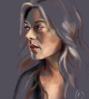 Marin Ireland Instagram - Totally blown away by this gorgeous fan art by @whistlebinky …I’ve never looked better. So deeply flattered. (Based on a photo by the inimitable @joanmarcus). Thank you 💜
