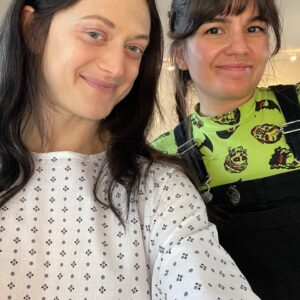 Marin Ireland Instagram - In honor of birth/rebirth premiering tonight at Sundance, may I present some selected BTS…AJ teaching me our secret handshake, chillin in the freezer, some Anjali the pig loving her 90s shake pad, Regina’s killer wrap day outfit, and of course, JUDY. MFING. REYES. I’m filled to the brim with gratitude for everyone involved. (Thank you especially @mxlauramoss. This was special.)