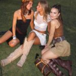 Marina Bastarache Instagram - COACHELLA DAY 1 🤠 the girls are girling! Outfit details - boots @revolve - skirt @HM - belt @revolve - top @ssense - bag @re.tyche