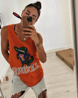 Marissa Gialousis Instagram - off work and back to my houz. v happy 😬 #vintageootd courtesy of Renee’s old jazzersize tank top collection.

•
•
•
•
#tomboyfashion #tomboy #tomboystyle #tomboylook #androgynous #tomboymodel #lesbiansofig #lesbian #lesbiansofinstagram