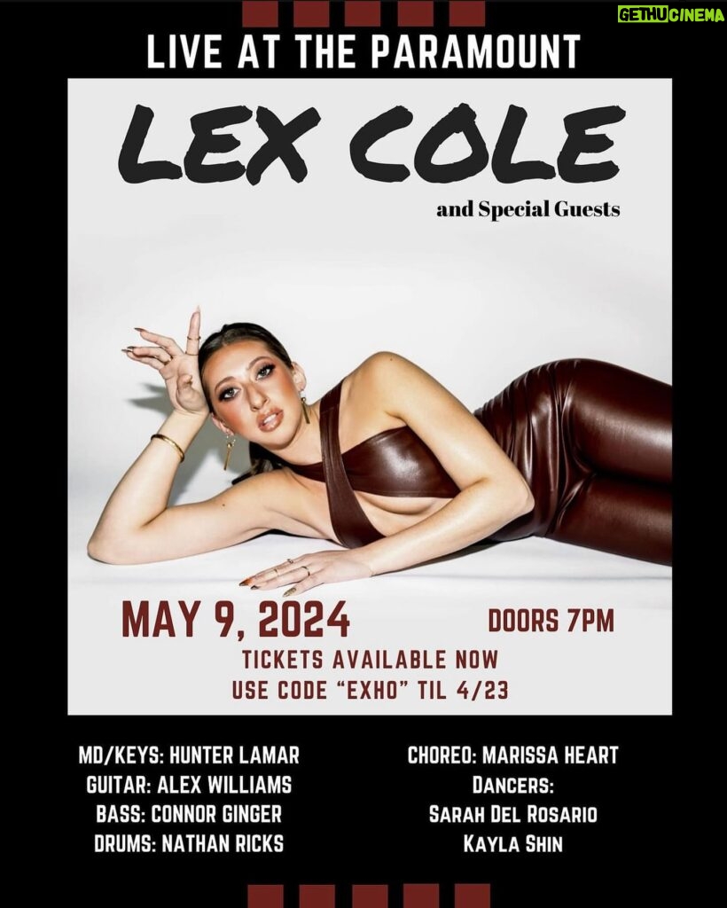 Marissa Heart Instagram - SO excited for tonight my loves !! Can’t wait to see my superstar @lexcolemusic kill it at her show at The Paramount !! 🤍🌟 So honored to have choreographed this show and to work with you ALWAYS, my love 🥹 You can still get tickets to see the magic that we created !! Link in story ! See you all tonight for the showwwww xx ✨✨