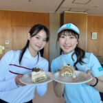 Mariya Nagao Instagram - @up_grade_golf 収録⛳️ PXGのウェアパンツとか伸縮性すごくて身体にすごくフィットしてるんるんでしたっ アップグレードゴルフのスタッフさんからもお誕生日ケーキをいただいたの嬉しかったぁ😌✨ @pxg #pxg #golfwear #golfgirl
