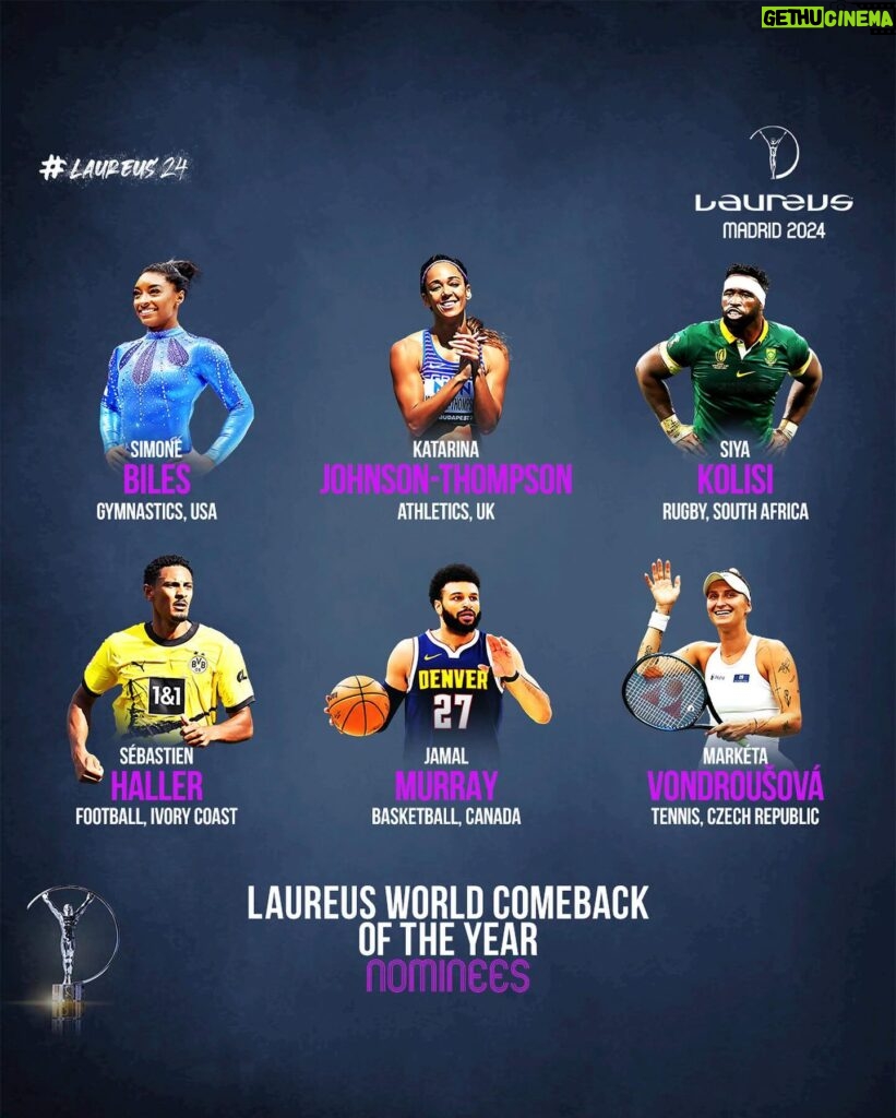 Markéta Vondroušová Instagram - I am very proud to have been nominated for Laureus World comeback of the year! Very humbled to join such amazing and inspiring athletes⚡️🤍 #laureus24