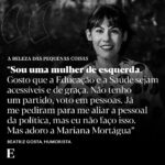 Marta Bateira Instagram - Ela é sempre um acontecimento. Através do humor faz cheque-mate a pessoas machistas, retrógradas, conservadoras ou pudicas. Chama-se Marta Bateira, mas tornou-se conhecida em 2015 no Youtube como Beatriz Gosta, um alter ego de língua solta, sotaque orgulhoso do norte, sexualmente livre e empoderada, de carisma do outro mundo, que chegou rapidamente à rádio e à televisão. Foi também para acontecimentos destes, de Beatrizes que metem o pé na porta e ocupam o espaço público, a reivindicar igualdade de direitos e a assumir tanto os seus desejos, como os desafios e cansaços da gravidez e da maternidade, que se fez o 25 de Abril. Em 2023, Beatriz Gosta estreou novo espectáculo, “Resort”. Espécie de sonho com pulseirinha e bar aberto perante uma realidade que a tem virado do avesso. Ouça a entrevista no podcast “A Beleza das Pequenas Coisas”, com @bernardo_mendonca, nas plataformas habituais de podcast e através do link na bio do @jornalexpresso 📷 @j0sefernandes/Expresso #beatrizgosta #martabateira #humor #podcast #abelezadaspequenascoisas