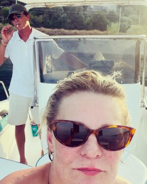 Martha Plimpton Instagram - I went on a ridiculously great #boat ride, my #skipper was #Dario. It was #THEBEST. He’s VERY good at his job. #recommend. That’s all I wish to say at this time. 🤣🤣 #sicily #taormina #mytinyatlas #hotskipper #bodylikeagnocchi #thisis52 #solotravel #womentravelingsolo @pasciataormina #absolutegentleman #nomorephotosplease #mtetna🌋 #spinstershavemorefun #canyoutellidonikehavingmypicturetaken thank you for the rec, @kristinkleinkk