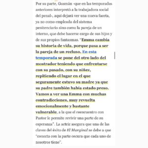 Martina Gusmán Instagram - ▶️

¡Buen Domingo Marginales!

¡Día perfecto para maratonear!
Poné ▶️ #ElMarginalIV 🤙🏽

@chenetflix 
@netflixlat 
@netflixes 

@undertransmedia 
@telemundo 
@lanacioncom 

@theremakenet