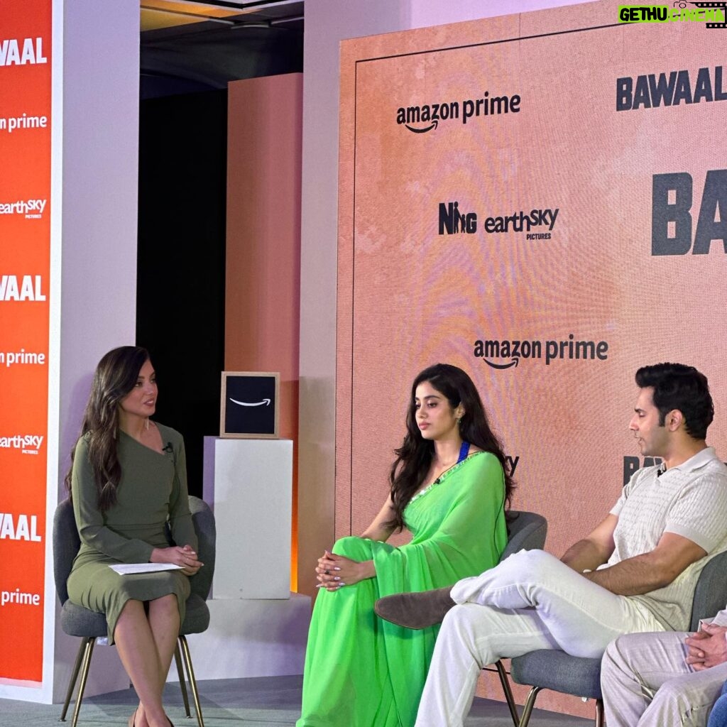 Marwa Karam Instagram - Last week interviewing the Bollywood actors @varundvn and @janhvikapoor