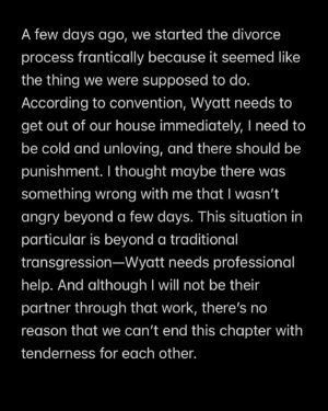 Mary Lambert Instagram - Thank you for your support as we move through this next season. There is no villain, there are no sides. Love you all ❤️‍🩹