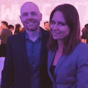 Mary Lynn Rajskub Instagram - #TBT Even though this picture looks like I took it in front of a green screen and photoshopped Bill Burr in, I didn't. I don't know how to use photoshop. #🍚🐻