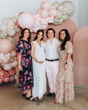 Marybeth Havens Instagram - What a beautiful day🩷 Our little baby girls baby shower was so special… thank you to all our friends and family that came! 

So glad my mum was able to make it all the way from England for this wonderful day celebrating our next chapter In life. 💗

Special thank you to my wonderful mother in law also for organizing this whole thing !!🩷

My hair and make up was also done by two beautiful ladies. @bymakall & @tiangcohair so thankful for them.. so talented. 

Venue : @renownedevents 🥰