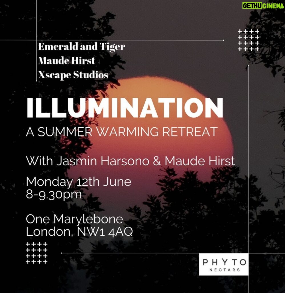 Maude Hirst Instagram - ☀️ILLUMINATION - A SUMMER WARMING RETREAT☀️ I’m am very excited to announce my next retreat evening. One that you won’t forget 💖 Join @emeraldandtiger and I at the beautiful @xscapestudio for a retreat like no other. ☀️JUNE 12th 💛8-9.30pm ✨Movement, Intention setting, Meditation & Sound Healing 🌻Link to book in my bio @maudehirst #retreat #meditation #illumination #healing #onemarylebone #londonretreat #londonevent #soundhealing #summer