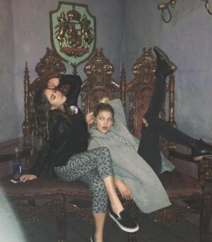 McKaley Miller Instagram - just 2 princesses chillin on our throne after a hard day of ruling Disneyland