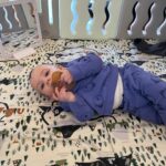 Meagan Martin Instagram - 5 months of Indy! Some of his favorite things to do are roll, put everything in his mouth, giggle, pull out grass, pet the animals, stare at his reflection, go on tours around the house (especially watching mama brush her teeth), hanging outside with daddy, babble, and blow bubbles! Love this little boy so much 💕!