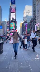 Meagan Tandy Instagram - Who just made a fool of themselves in Timesquare? Me #timesquare #newyork #trending #fyp #viral 😆