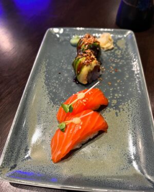 Meagan Tandy Instagram - Num Num. Had a much needed catch up lunch with two of my favs. We went to this new spot  @sushipalacehollywood 💃🏽 The vibe inside the place was 🔥 The staff was 🔥 and my favorite, the Toro belly Nigiri, as per usual,  insane 🔥. The gyoza [[insert chefs kiss here]]. The best part? Enjoying the cuisine with @nationsfilm and @dottidol . Who woulda thought a wolf show would bring about some of my dearest friendships and connects ❤️ ✨