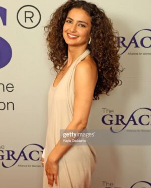Medalion Rahimi Instagram - Feeling very lucky to be amongst such trailblazing women at last night’s 48th Annual Gracie Awards celebrating mavericks in the media @allwomeninmedia I had the honor of presenting two awards, one to @shimaoliaee who’s podcast ‘Pink Card’ shed light on women in Iran fighting for basic human rights. #womanlifefreedom armband by @hushi5 dress @maimoun_store @extreme.cashmere