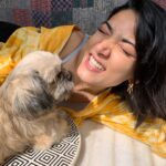 Medha Shankar Instagram - #bts convincing Laila to take pictures with me is a whole process🌝 . . . . . . . . . . #doglove #doggylovers #sunnyday