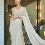 Medha Shankar Instagram - 🤍 Wearing - @sawangandhiofficial Styled by - @malvikabajaj Team @sanjamkaur92 @___haywire Jewellery by @the_jewel_gallery
