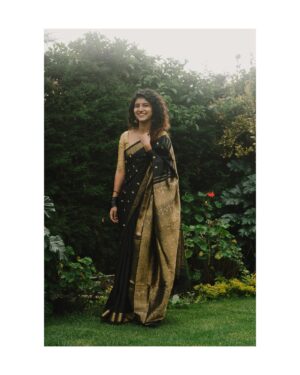 Meetha Raghunath Instagram - Sarees of my Wedding. 

Part 1. 

The engagement.

Though I believe not more than ten percent of my personality allows for wearing sarees, my mom’s and sister’s undying love for them (read borderline obsession) makes up for it. But hey, no one can complain about sarees now, can they? They truly do make you feel wonderful. I never had a wedding “shopping shopping” thing where you’d go out and buy everything you need, all at once. When I fell in love with Monish and we decided to get married, I just began collecting sarees. So this series is about the sarees I collected for my wedding over the span of about a year. 

1. The black silk saree - It is my mom’s saree. It’s 25 years old and she bought it with her first ever salary as a teacher. (It was 4500 rupees and she got it in instalments that she paid over a year) She laughs about it today because it was blasphemous to buy a black silk saree back then let alone spend so much on it. I wore it the day before the engagement because we lucked out and had the whole place to ourselves, so we decided to play dress up. I love this saree because it has my mom written all over it. 

2. The peach silk saree with a bronze zari - I wanted a modern looking pastel saree for wearing before the engagement rituals took place and this was that. I got it in Kalaniketan in Coimbatore.

3. The yellow silk saree with maroon border - When Monish and I saw this saree we knew it was perfect to get engaged in. Traditional sarees for the win, always! We got this at our favourite boutique called Anya in Coimbatore. It’s one of my favourite sarees. 

It was raining cats and dogs the day before and on day of the engagement and I was terribly sick though it doesn’t look like it in the photographs. But I woke up, dressed myself and chose to have fun through it all. The sky cleared up at the right times and we had fun!

This series is not an ad for anyone. I just wanted to share the sarees I wore for my wedding because they’re very special to me. And if I saw a saree I liked online, I would always want to know where someone got them from, so this is just that!

Okay bye! 
…(read to be continued :p)

@weddingsbyvasanth