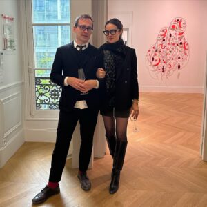 Megan Boone Instagram - So proud of Dan— just back from openings for his work in Paris. He has two galleries showing his collaborative work — one at @esthershippergallery & the other @threestarbooks. 

Photos by @mercedes_jelinek