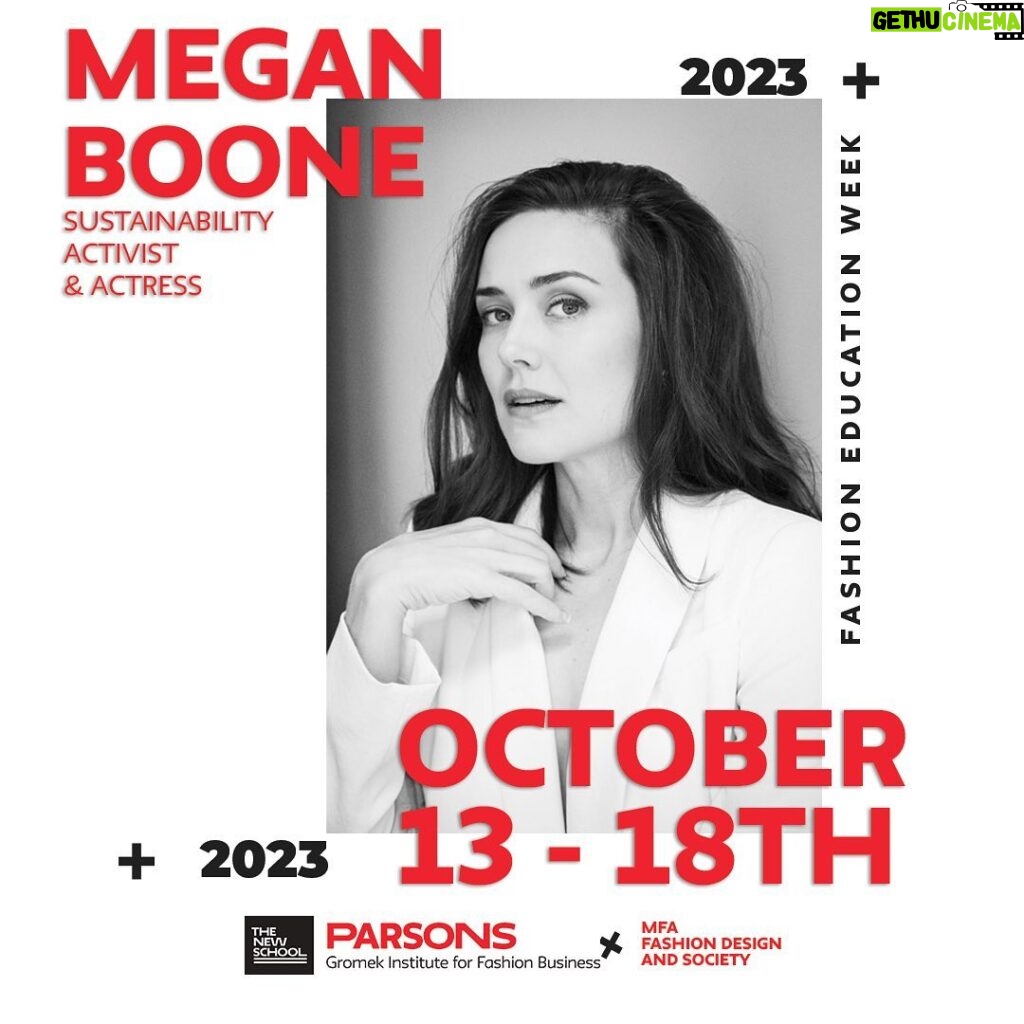 Megan Boone Instagram - The New School @parsonsgromekinstitute & @parsons_mfafds MFA Fashion Design & Society invite you to the inaugural Fashion Education Week! This year marks the beginning of an exciting journey featuring a lineup of guest lectures, hands-on workshops, inspiring readings, active-making sessions, and exclusive special sessions. Few is an open platform that considers Fashion Education a catalyst for change. A space for conversations to explore the intersections between fashion design, creative industries and social justice. Secure your spot now! 📚💡 RSVP with the link in BIO Speakers include: Chesley Wayte (IMG / NYFW), Rosario Dawson (Actress, Studio189, VotoLatino), Megan Boone (Actress), Abrima Erwiah (Parsons, Studio189), Lucia Cuba (Parsons), Sara Kozlowski (CFDA), Batsheva (Batsheva), Rajni Jacques (Snapchat), Kaley Roshitsh, (former WWD / Sustainable Apparel Coalition), Dana Davis (Mara Hoffman), Reni Folawiyo (Alara) Jeff K. Drouillard (Parsons), Fiona Dieffenbacher (parsons), Naika Colas (Parsons), Geoffry Gertz (Parsons), Lynn Simon & Laura Lanteri (Parsons), Ahmrii JOhnson (Parsons), Omar Seivwright (Parsons), Stone Hubbard (Parsons), Otto von Busch & Steven Faerm (Parsons), Emily Huggard (Parsons), Lucciana Luciana Scrutchen (Parsons), Liliana Sanguino (Parsons), Ibada Wahud (Parsons) 🗓️ FRIDAY OCT 13TH -WEDNESDAY 18TH, 2023 ⏰ Check the link in bio for the complete schedule 📍 ANNA-MARIA AND STEPHEN KELLEN GALLERY | SHEILA C. JOHNSON DESIGN CENTER | 2 WEST 13TH STREET, GROUND FLOOR | NY 👩🏽‍💻Graphic design: @muevelineastudio #FashionEducationWeek #ParsonsGromek #Parsons #FEW2023 #GromekInstitute #FashionBusiness #fashionrising