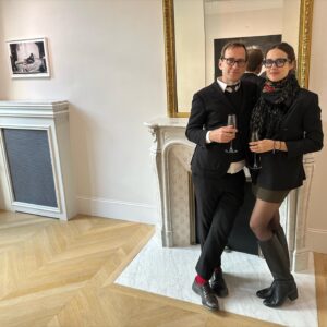 Megan Boone Instagram - So proud of Dan— just back from openings for his work in Paris. He has two galleries showing his collaborative work — one at @esthershippergallery & the other @threestarbooks. 

Photos by @mercedes_jelinek