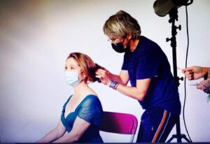 Megan Follows Instagram - One more pin please. On the set of @cwrepublicsarah with Rejean Forget and mysterious hands