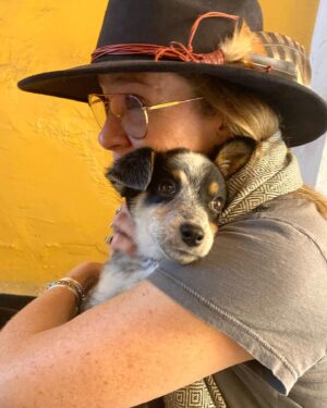 Megan Follows Instagram - Puppy love. A four legged friend. Not mine, just snuggled with her. #adoptadog #womansbestfriend #mansbestfriend