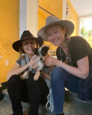 Megan Follows Instagram - Puppy love. A four legged friend. Not mine, just snuggled with her. #adoptadog #womansbestfriend #mansbestfriend