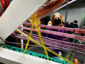 Megan Follows Instagram - my talented cool niece @row.1  this is her art piece, part of an exhibition of UCLA art students The piece is made from oxygen tubing.