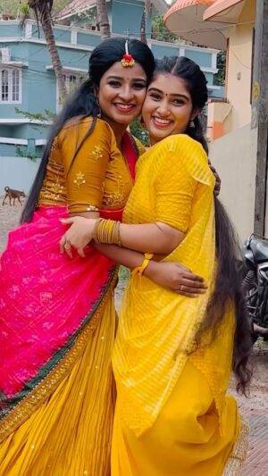 Megha Mahesh Instagram - @vaishnavisatheesh_official you’re blessed w the best 😝🐥
.
📸: @siva._sankar._ 
.
.
.
.
.
.
.
.
.
.
.
.
.
.
.
.
.
.
.
.
.
.
 - [ ] #meghamahesh #reels #reelsinstagram #instagram #trending #viral #explore #love #instagood #explorepage #tiktok #reelitfeelit #india #follow #photography #sanjulachu💕 #reel #instadaily #followforfollowback #reelsvideo #likeforlike  #like #fashion #memes #foryou #reelkarofeelkaro #music #insta #instagramreels #lachu