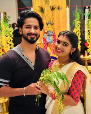 Megha Mahesh Instagram - So here’s most awaited Vishu post of #sanjulachu💕💕 
Another year, another Vishu together ❤️🧚 
.
Happy Vishu to you and your loved ones 💛💛
.
.
.
.
.
.
.
.
.
.
.
.
.
.
.
.
.
.
.
.
 - [ ] #meghamahesh #reels #reelsinstagram #instagram #trending #viral #explore #love #instagood #explorepage #tiktok #reelitfeelit #india #follow #photography #sanjulachu💕 #reel #instadaily #followforfollowback #reelsvideo #likeforlike  #like #fashion #memes #foryou #reelkarofeelkaro #music  #instagramreels #lachu