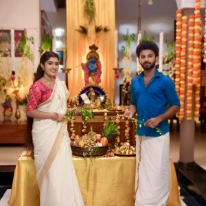 Megha Mahesh Instagram - Happy vishu🧨🌼

#vishu #vishu2024 #keralafestival #traditional #kerala #krishnan #iphone15 #happyvishu 

📸 @harie.lal