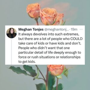 Meghan Tonjes Instagram - thoughts 💭 

#parenting #parenthood #childfree #auntlife #stepparents #adoption #single
