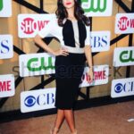 Meghan Ory Instagram - It’s rainy and cold today….Reminiscing to dress up day wearing beautiful clothes. Styled by the fabulous @cristinaehrlich @j_mendel dress & gorgeous date @marghelgenberger @cbstv ❤️