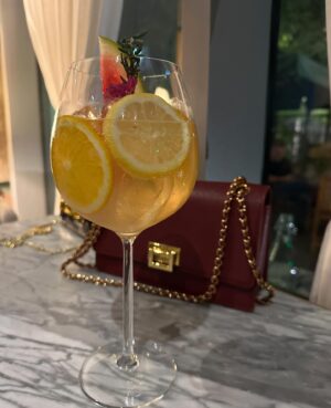 Mehtab Mirza Instagram - Living my very own “ EAT PRAY LOVE “ moment 
🍹 🍝 🧡 🦋 @atbutterflyhigh 

.
.
.
.
.
.
#fyp #foryourpage #explore #explorepage #ootd