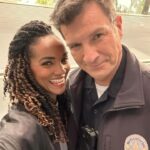 Mekia Cox Instagram - …my buddy @nathanfillion ❤️ #TheRookie @therookieabc